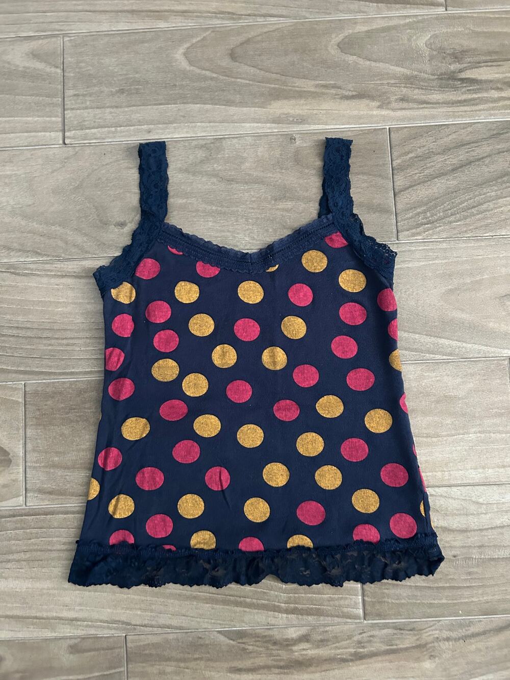 Y2K EYESHADOW LACE TRIM CAMI TANK TOP SIZE M 90'S